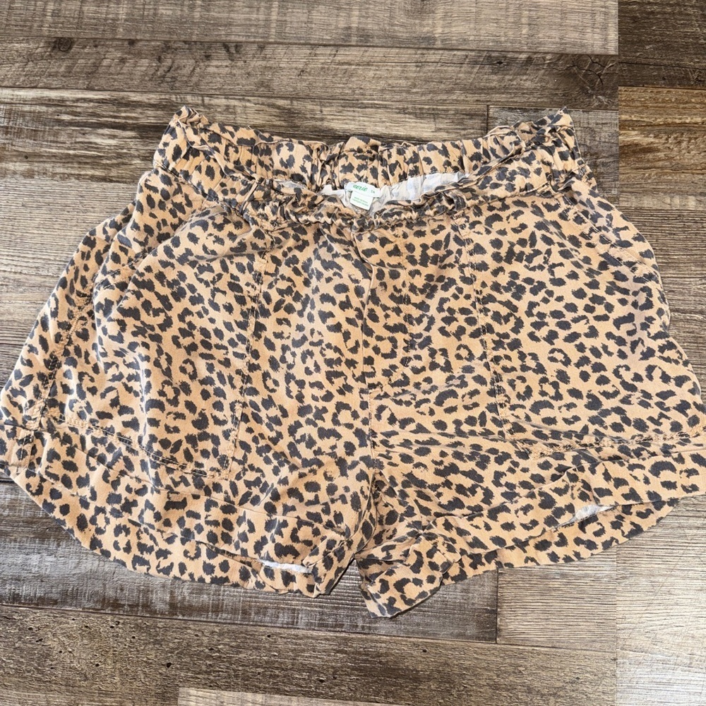 Aerie Leopard Print Shorts Small‎ Elastic Waist Animal Print
